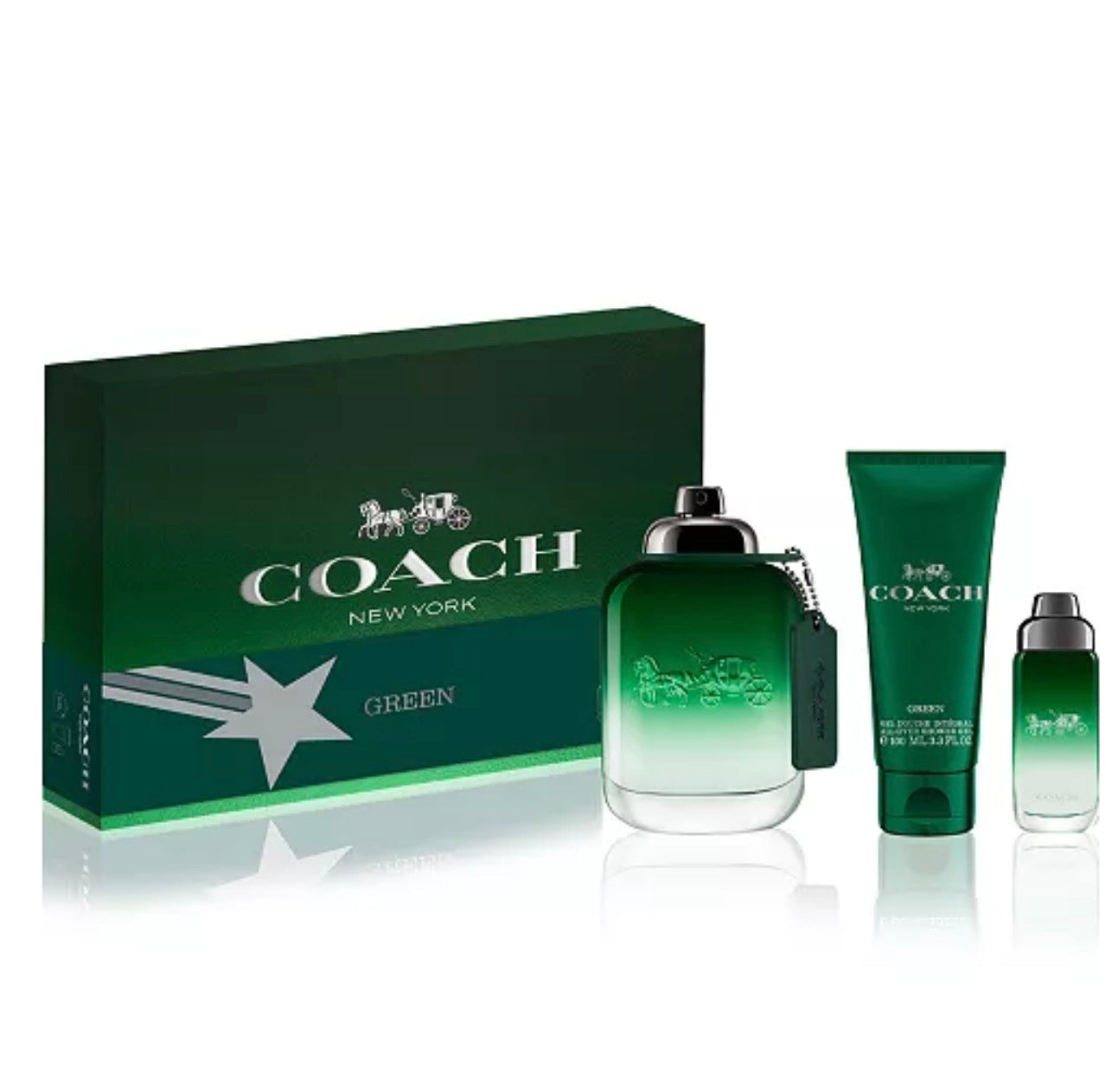 COACH GREEN 3 pieces